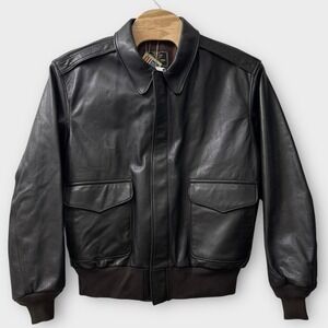 NWT Cockpit USA USAF 21st Century A-2 Flight Jacket Dark Brown Goatskin, Men 52R